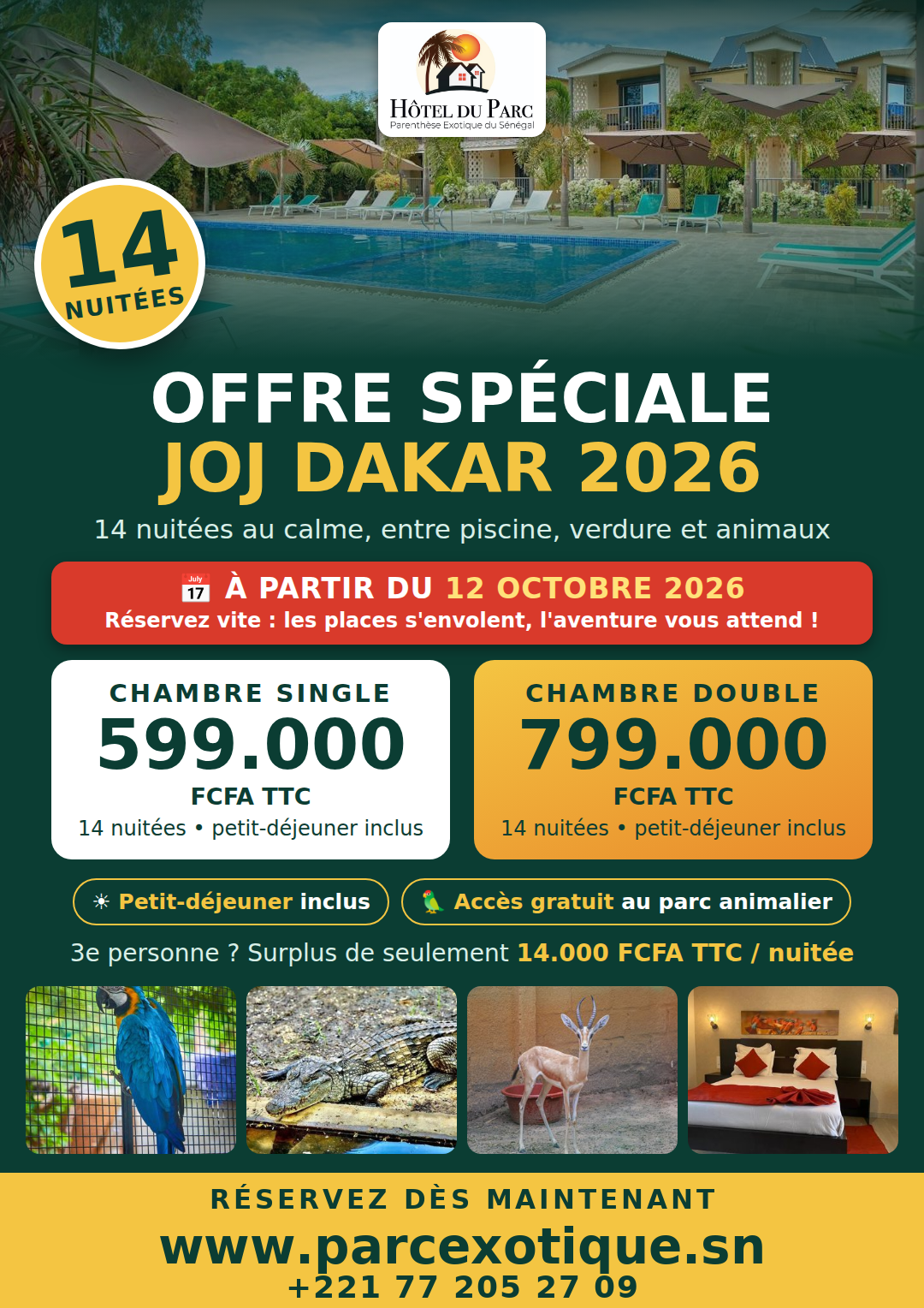 Offre spéciale JOJ Dakar 2026